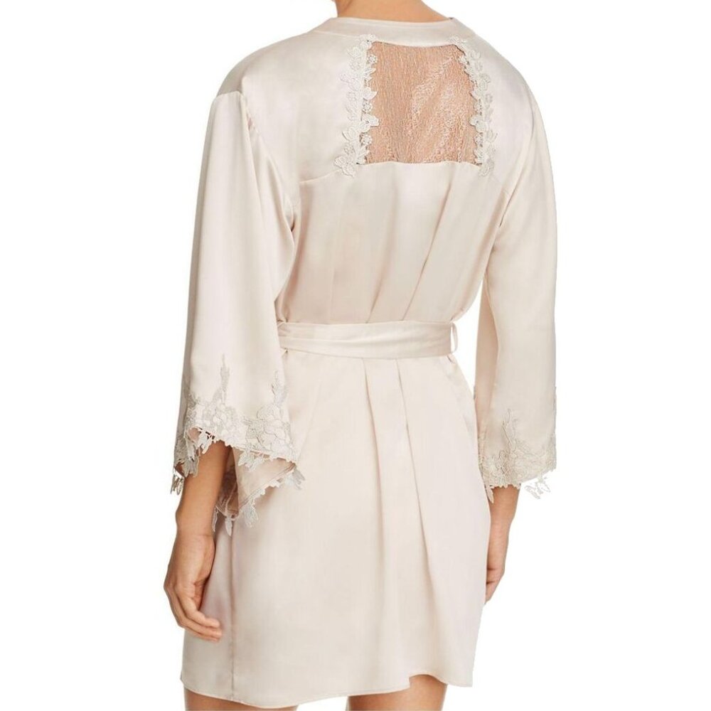 NEW Flora Nikrooz Women Alessia Buff Cut Out Back Lace Embroidered Short Robe - Picture 5 of 5